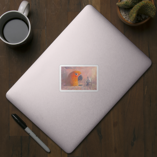 parrot photoprint - Shaun Tan by Bequeat